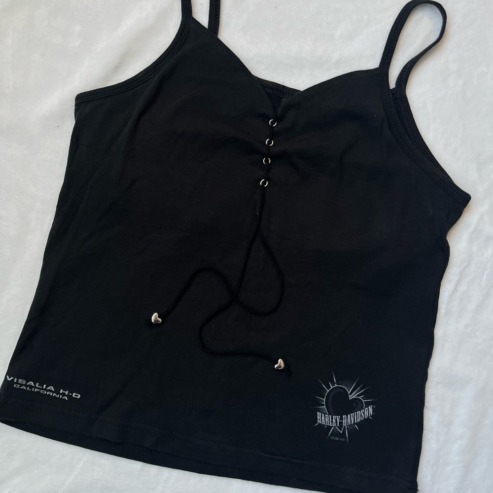HARLEY DAVIDSON LACE UP TANK